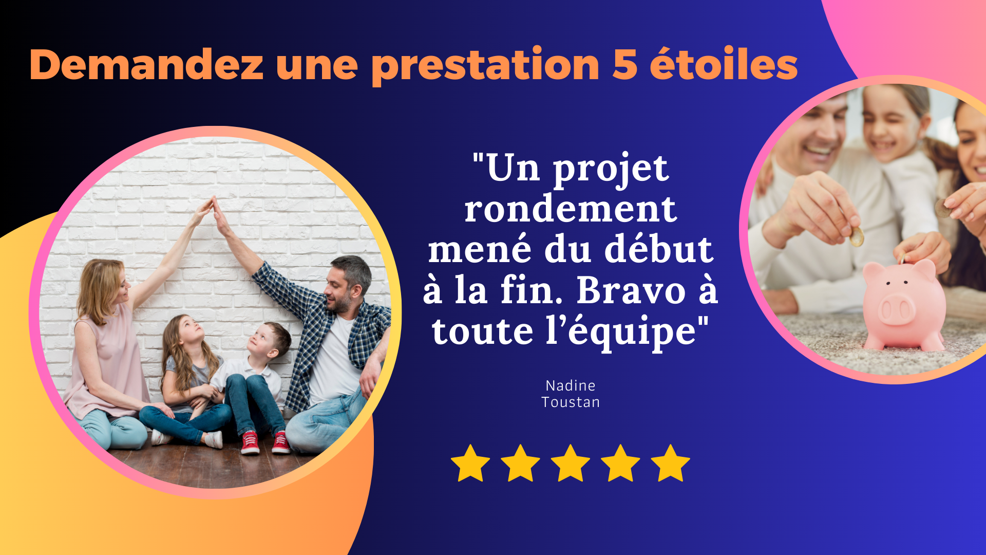 Demandez une prestation 5 étoiles