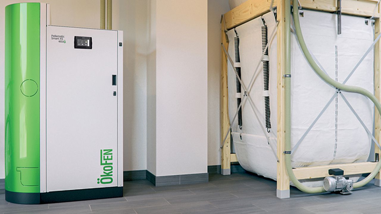 Chaudière à granulés Okofen Smart XS avec silo