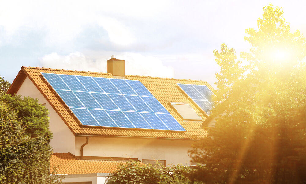 Photovoltaïque maison ensoleillée